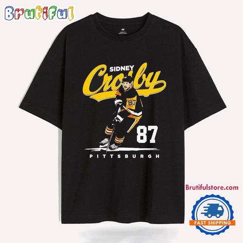 Sidney Crosby Pittsburgh Hockey Brush T Shirt