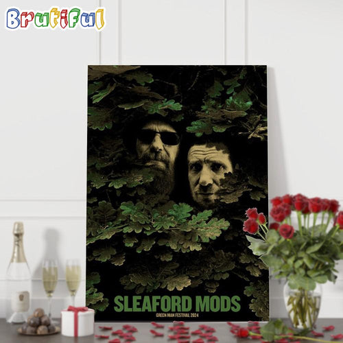 Sleaford Mods Tour At Green Man Festival August 14 2024 Wall Art Poster Canvas