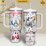 Snoopy Olympic Paris 2024 Team USA Stanley Tumbler