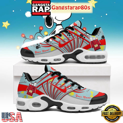 Snoopy Peanuts Christmas 2025 Custom Air Max Plus Shoes Running Sneakers