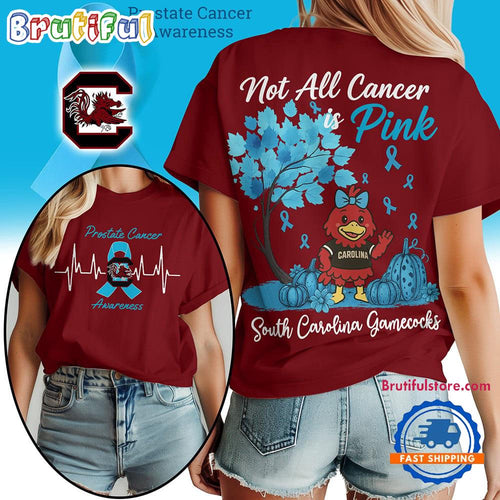 South Carolina Gamecocks 2025 NCAA Prostate Cancer Awareness Unisex 3D Shirt