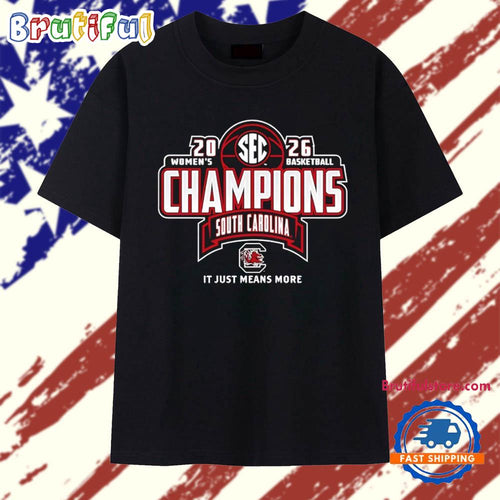South Carolina Gamecocks 2026 SEC Women’s Basketball Regular Season Champions Locker Room T Shirt