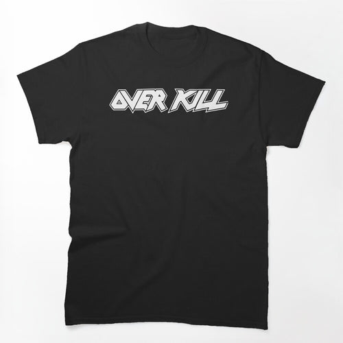 Overkill Thrash Metal White Outline Band Shirt