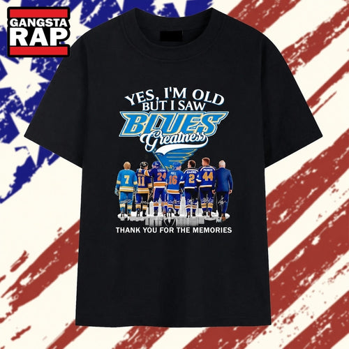 St Louis Blues greatness legends Sutter Federko Hull MacInnis Pronger signature T Shirt