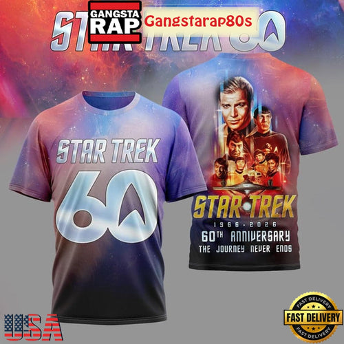 Star Trek 1966-2026 60Th Anniversary Unisex 3D Shirt