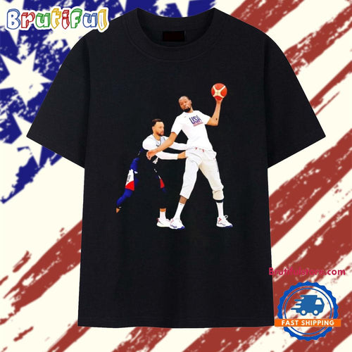 Steph Curry Kevin Durant Men’s Basketball Team Olympic USA Champions T Shirt