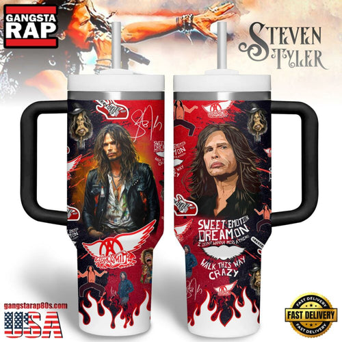 Steven Tyler Music Custom Stanley Quencher 40oz Stainless Steel Tumbler
