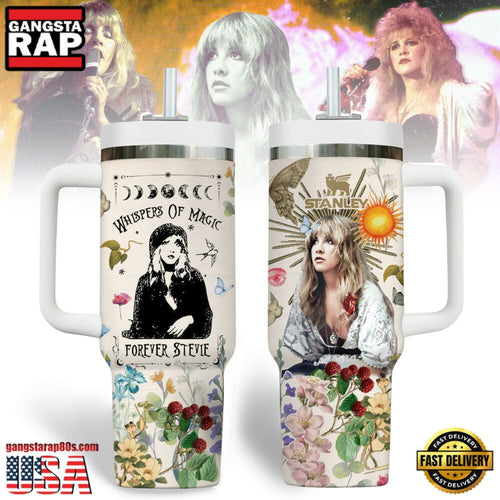 Stevie Nicks Music Custom Stanley Quencher 40oz Stainless Steel Tumbler With Handle