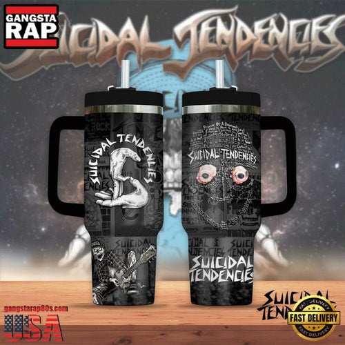 Suicidal Tendencies Music Custom Stanley Quencher 40oz Stainless Steel Tumbler