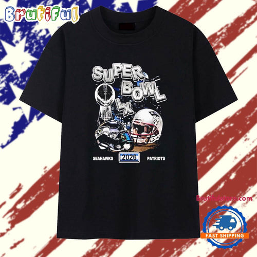 Super Bowl LX Seahawks vs Patriots helmets T Shirt