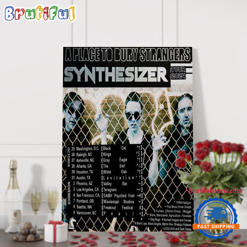 Syn The Sizer A Place To Bury Strangers Tour Oct-Nov 2024 Poster Canvas Art