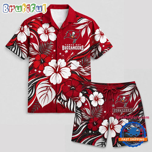 Tampa Bay Buccaneers NFL Floral Summer Hawaiian Set