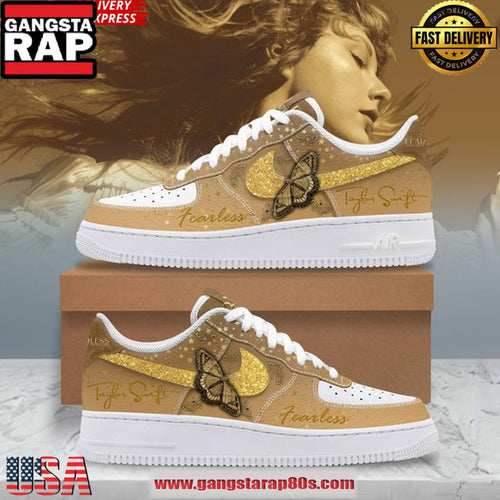 Taylor Swift Fearless Limited Edition Air Force 1 Running Sneakers Shoes