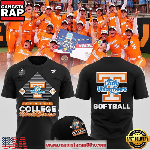 Tennessee Lady Volunteers 2026 Women’s College World Series Black Shirt