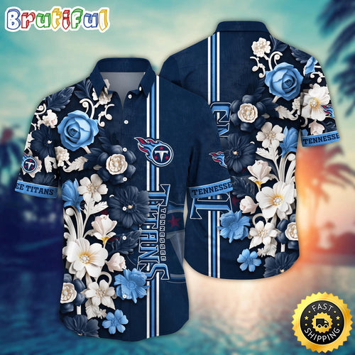 Tennessee Titans Hawaii Shirt Flower Aloha Shirt For Football Fans