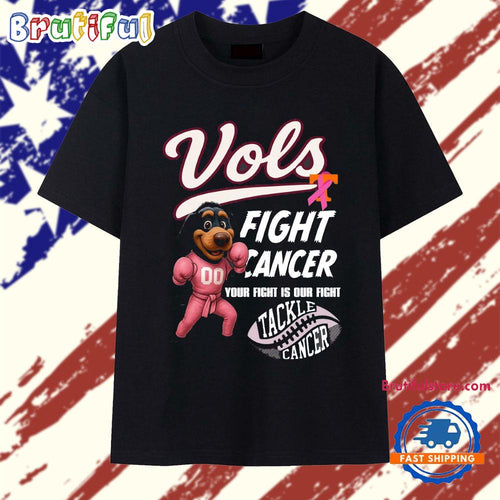 Tennessee Volunteers Football Your Fight Is Our Fight Tackle Cancer 2025 Vintage T Shirt