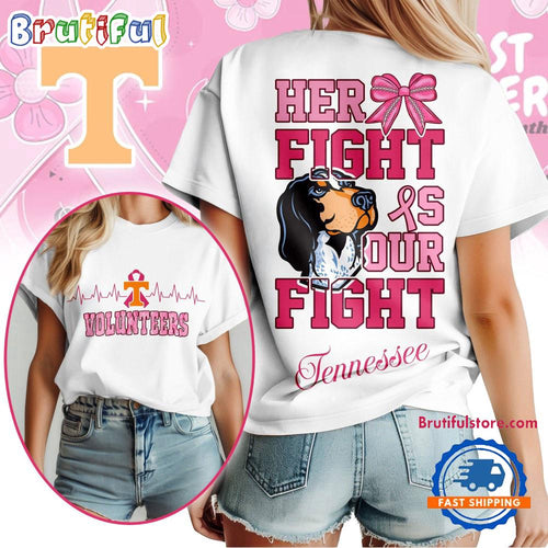 Tennessee Volunteers Her Fight Is Our Fight Vintage T Shirt