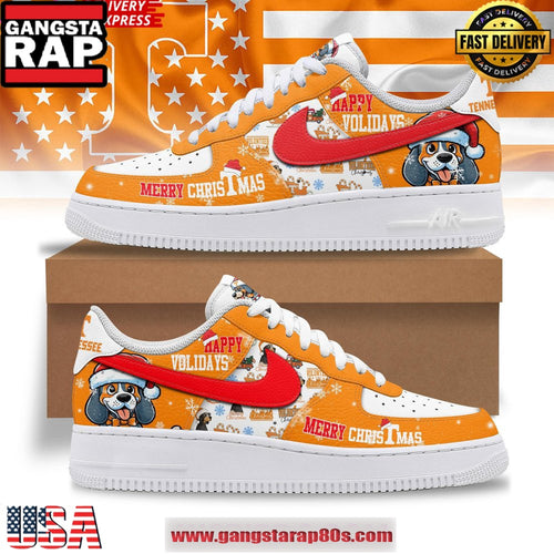 Tennessee Volunteers Merry Christmas Limited Edition Air Force 1 Running Sneakers