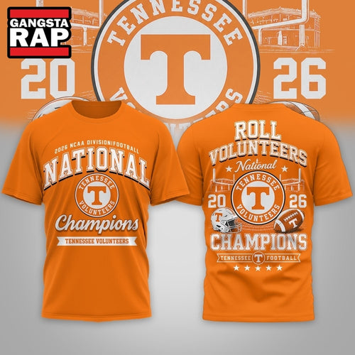 Tennessee Volunteers NCAA Road to Glory 2026 Football Champions 3D Shirt