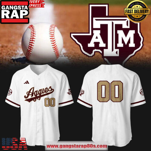 Texas A&M Aggies Baseball New Uniform 2025 Baseball Jersey