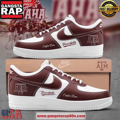 Texas A&M Baseball Limited Edition Custom Air Force 1 Sneakers Shoes