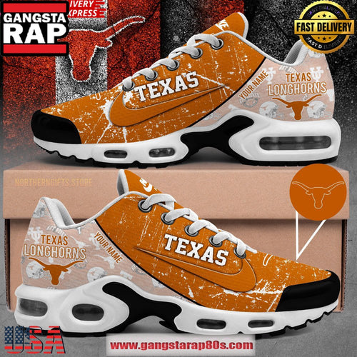 Texas Longhorns Football Custom Air Max Plus Shoes Running Sneakers