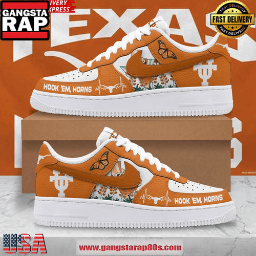 Texas Longhorns Limited Edition Air Force 1 Running Sneakers Shoes