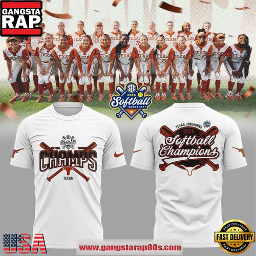 Texas Longhorns Softball 2026 SEC Softball Tournament Champions Unisex T-Shirt