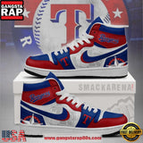 Texas Rangers MLB Unique Sports Air Jordan 1 High Top Shoes Running Sneakers