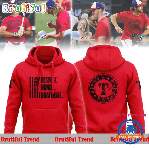 Texas Rangers Respect Honor Gratitude Hoodie Shirt