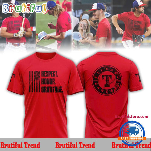 Texas Rangers Respect Honor Gratitude T Shirt