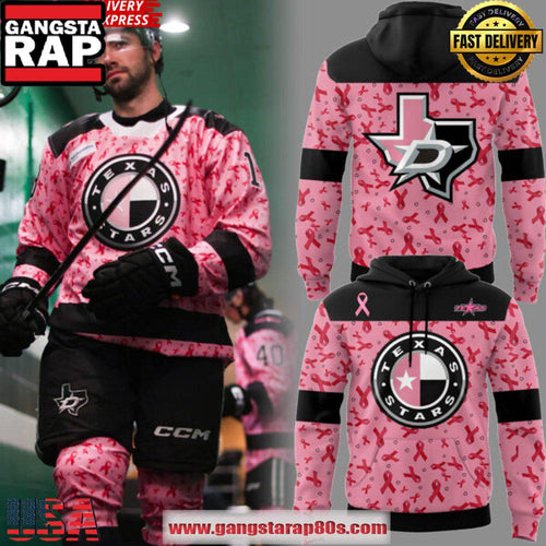 Texas Stars Pink In The Rink 2025 All Over Print Hoodie