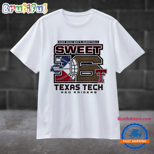 Texas Tech Red Raiders 2025 Ncaa Men’s Basketball Sweet 16 Above the Rim T Shirt