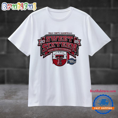 Texas Tech Red Raiders 2025 Ncaa Men’s Basketball Sweet 16 Half Court T Shirt