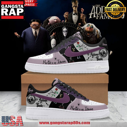 The Addams Family Normal is an Illusion Air Force 1 Running Sneakers Shoes