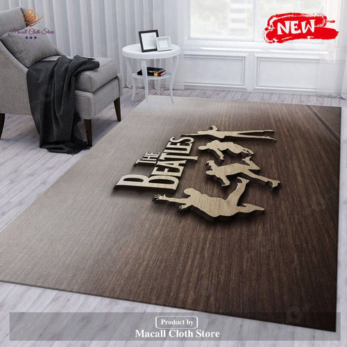 The Beatles Logo Band Jump Area Rug For Christmas Bedroom Rug Home US Decor - Indoor Outdoor Rugs