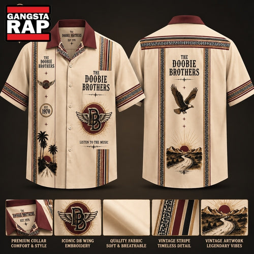 The Doobie Brothers Band Luxury Design Hawaiian Shirt , Music Hawaiian Shirt