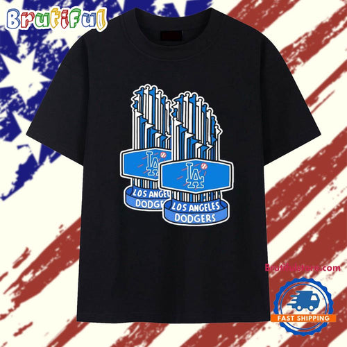 The Los Angeles Dodgers 2025 Back To Back World Series Champions Trophy T Shirt