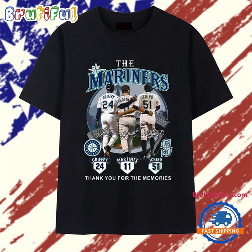 The Mariners Griffey Martinez Ichiro Thank You For The Memories T Shirt