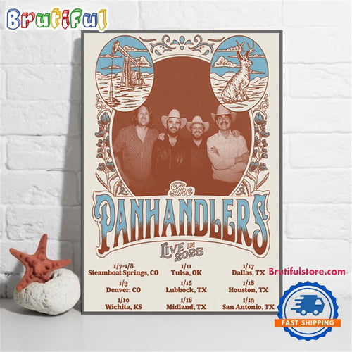 The Panhandlers Live In 2025 Tour Wall Art Poster Canvas
