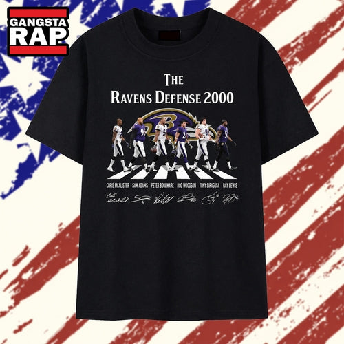 The Ravens Defense 2000 Abbey Road Style Signatures T Shirt , Vintage Trending Shirt