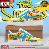 The Simpsons Eat My Shorts Limited Edition Air Force 1 Running Sneakers Shoes