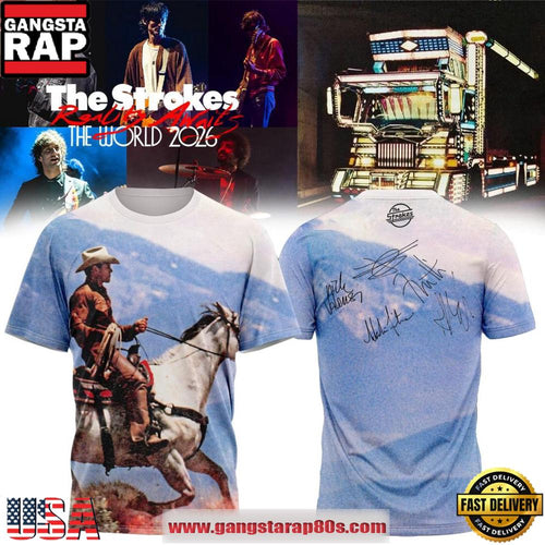 The Strokes Reality Awaits Tour 2026 Signature Limited Edition T-Shirt