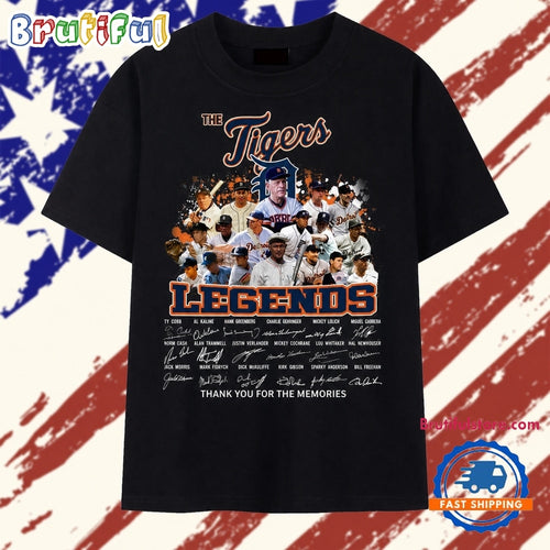 The Tigers Legends Signatures Thank You For The Memories T Shirt