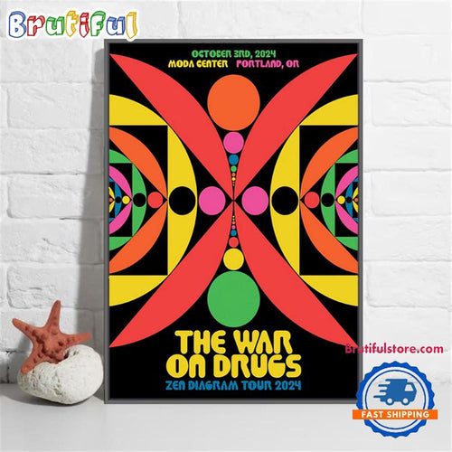 The War On Drugs Oct 3 2024 Live At Moda Center, Portland OR Band Event Poster Canvas Art