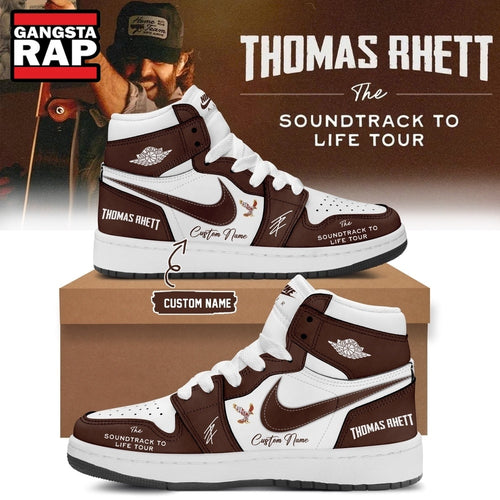 Thomas Rhett The Soundtrack to Life Tour 2026 Signature Red Air Jordan 1 Hightop Shoes