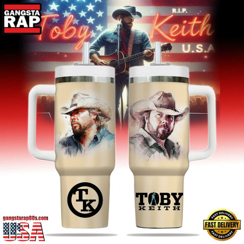 Toby Keith Music Custom Stanley Quencher 40oz Stainless Steel Tumbler