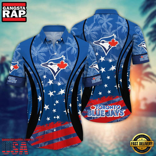 MLB Toronto Blue Jays Team Logo Hot Summer Aloha Hawaiian Shirt
