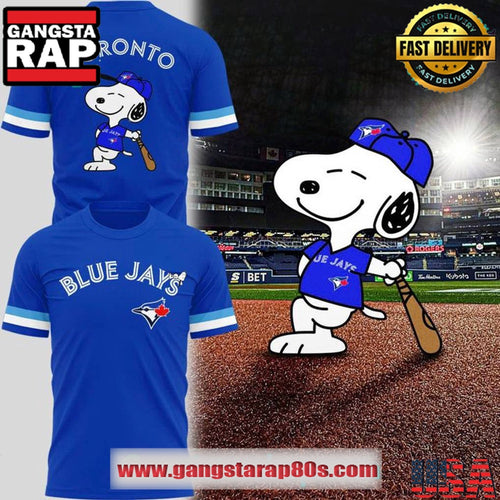 Toronto Blue Jays Peanuts Night Snoopy Unisex 3D Shirt