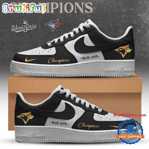 Toronto Blue Jays World Series Champions 2025 Black Air Force 1 Shoes